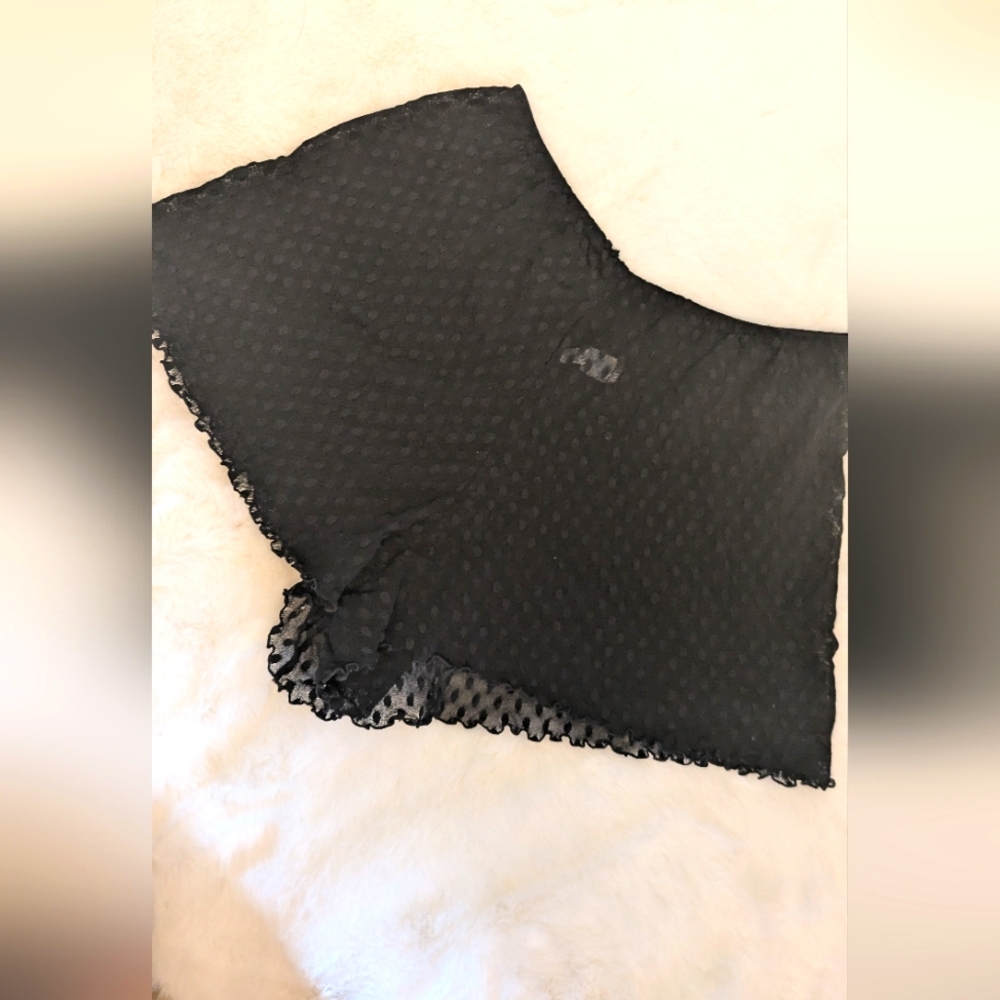 Vintage 80s/90s Swiss Dot Mesh Sheer Tap Pants